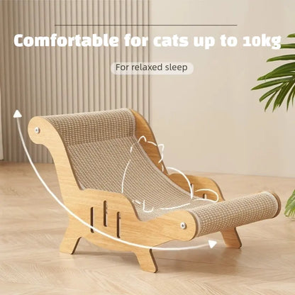 2-In-1 Sisal Cat Scratcher with Hammock & Lounge Chair