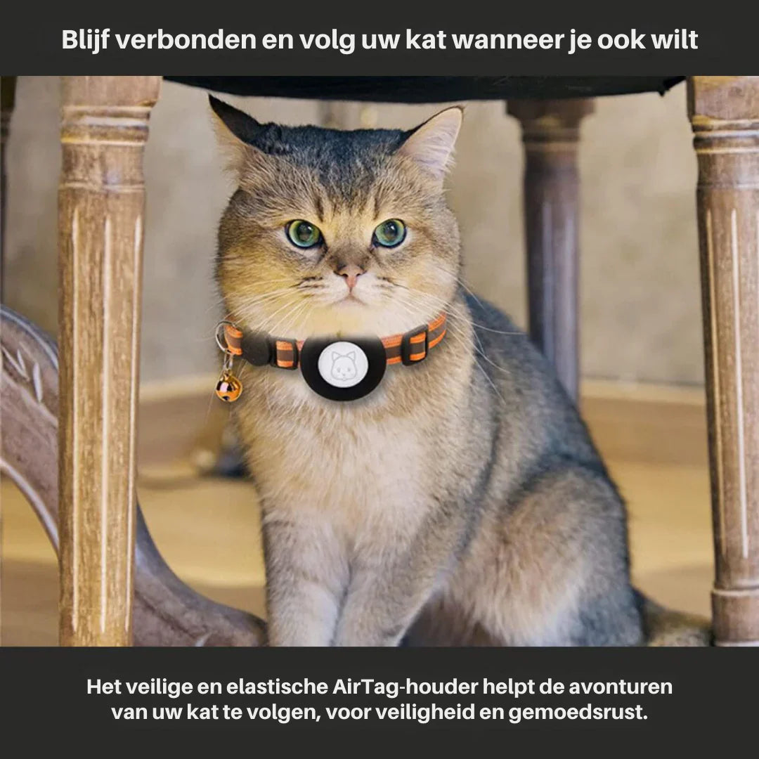 Cat GPS Tracking Collar – Quick-Release, Reflective for Nighttime Safety