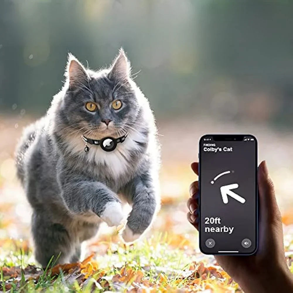 Cat GPS Tracking Collar – Quick-Release, Reflective for Nighttime Safety