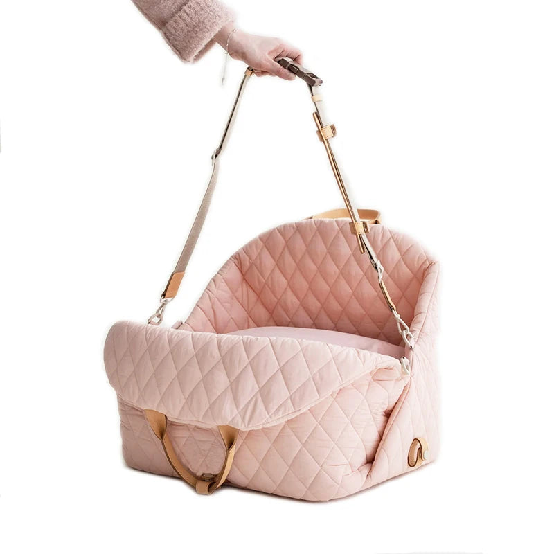 Dog Carrier Purse Luxury Car Seat Pet Travel Bed for Small Dogs Cat Portable Washable Puppy Carrier
