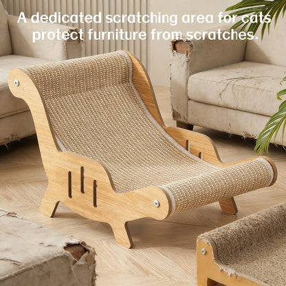 2-In-1 Sisal Cat Scratcher with Hammock & Lounge Chair