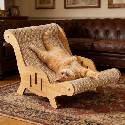 2-In-1 Sisal Cat Scratcher with Hammock & Lounge Chair