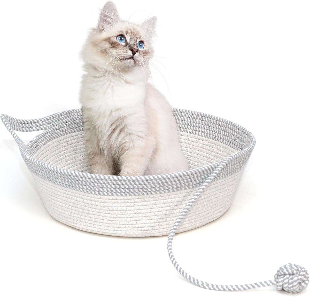 Handwoven Cotton Rope Cat Basket Bed