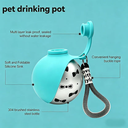2-In-1 Portable Dog Water Bottle with Bowl
