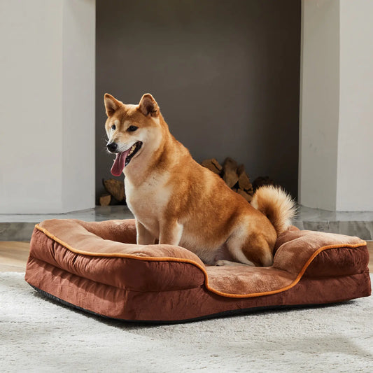 Orthopedic Memory Foam Dog Bed for Large Breeds - Cushioning, Firm Joint Relief Support, Washable