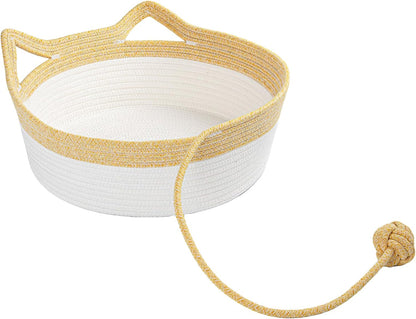 Handwoven Cotton Rope Cat Basket Bed