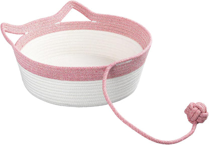 Handwoven Cotton Rope Cat Basket Bed