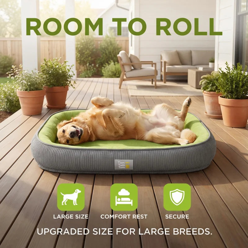 Plush Pet Bed for Dogs & Cats — Soft Cushioned Basket, Small to Large