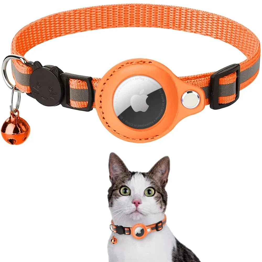 Cat GPS Tracking Collar – Quick-Release, Reflective for Nighttime Safety
