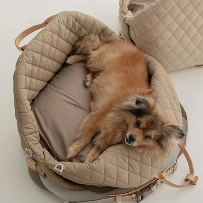 Dog Carrier Purse Luxury Car Seat Pet Travel Bed for Small Dogs Cat Portable Washable Puppy Carrier