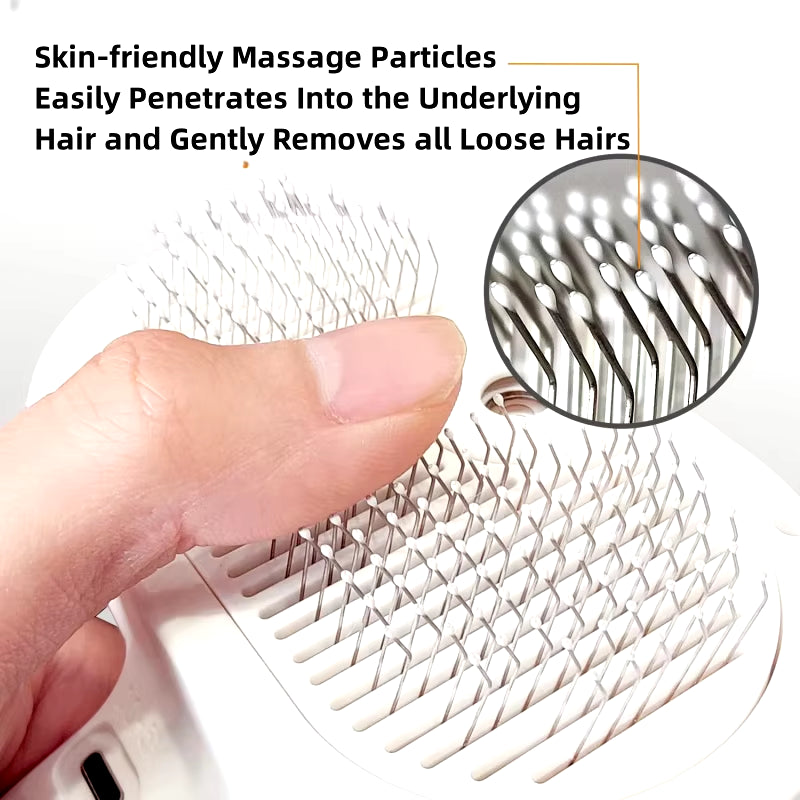 3-in-1 Electric Steam Brush for Dogs & Cats – Massage, Hair Removal & Anti-Tangle