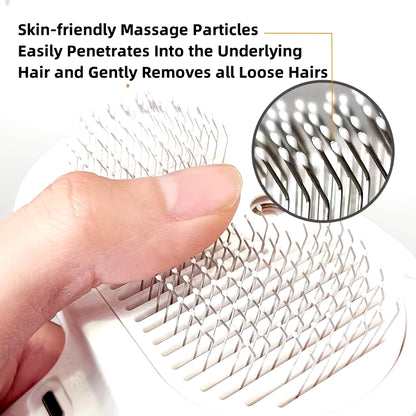 3-in-1 Electric Steam Brush for Dogs & Cats – Massage, Hair Removal & Anti-Tangle