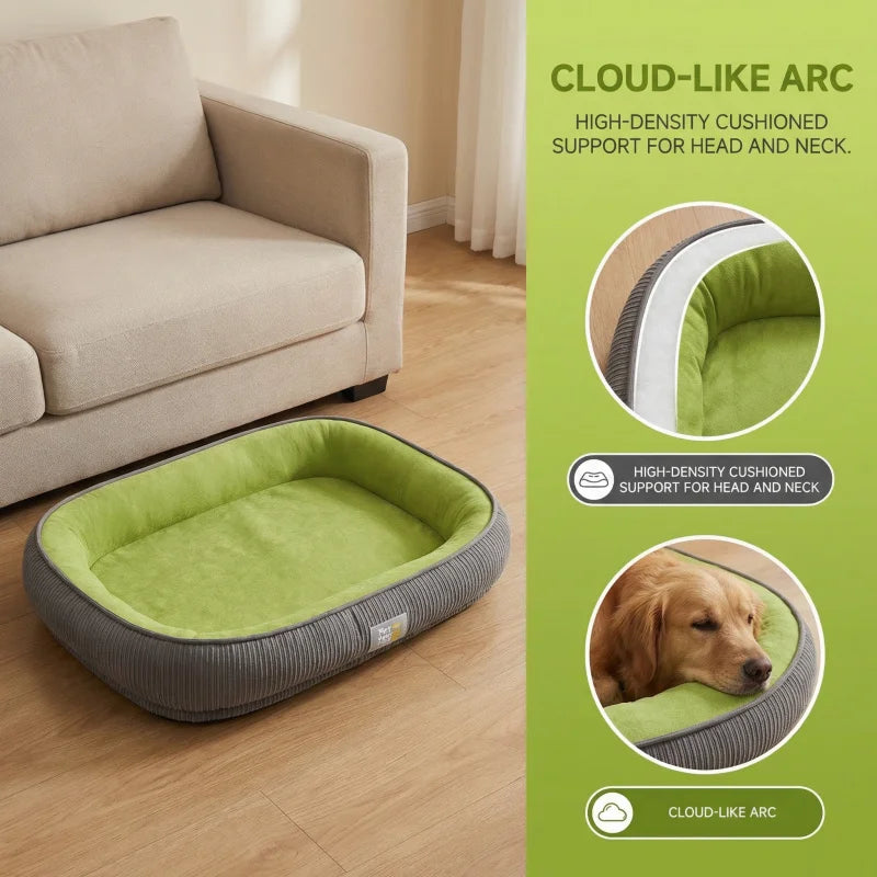 Plush Pet Bed for Dogs & Cats — Soft Cushioned Basket, Small to Large