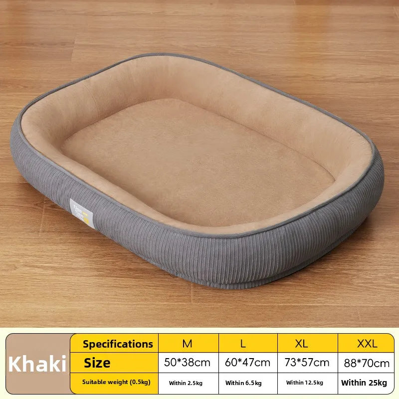 Plush Pet Bed for Dogs & Cats — Soft Cushioned Basket, Small to Large
