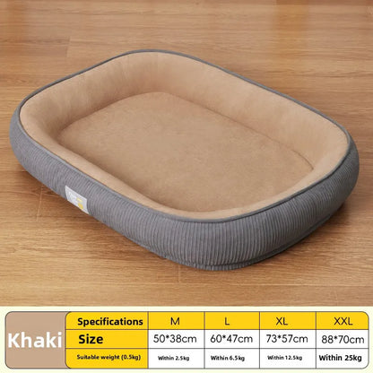 Plush Pet Bed for Dogs & Cats — Soft Cushioned Basket, Small to Large