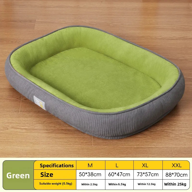 Plush Pet Bed for Dogs & Cats — Soft Cushioned Basket, Small to Large