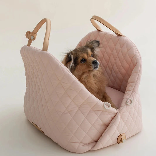Dog Carrier Purse Luxury Car Seat Pet Travel Bed for Small Dogs Cat Portable Washable Puppy Carrier