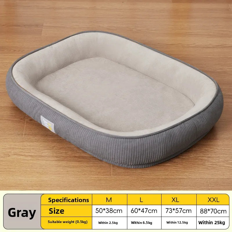 Plush Pet Bed for Dogs & Cats — Soft Cushioned Basket, Small to Large