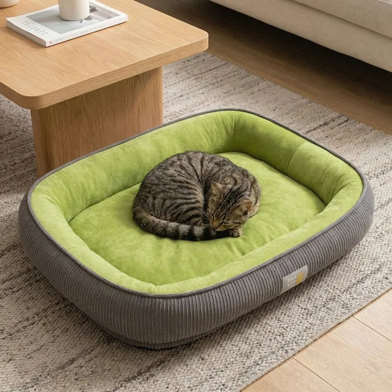 Plush Pet Bed for Dogs & Cats — Soft Cushioned Basket, Small to Large